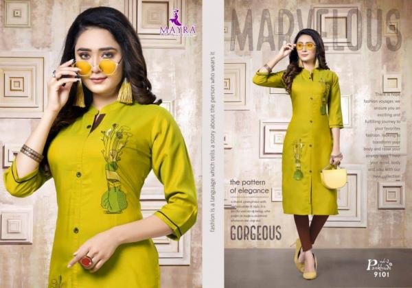 Mayra Pankhudi 2 Fancy Silk Embroidery Kurti Collection